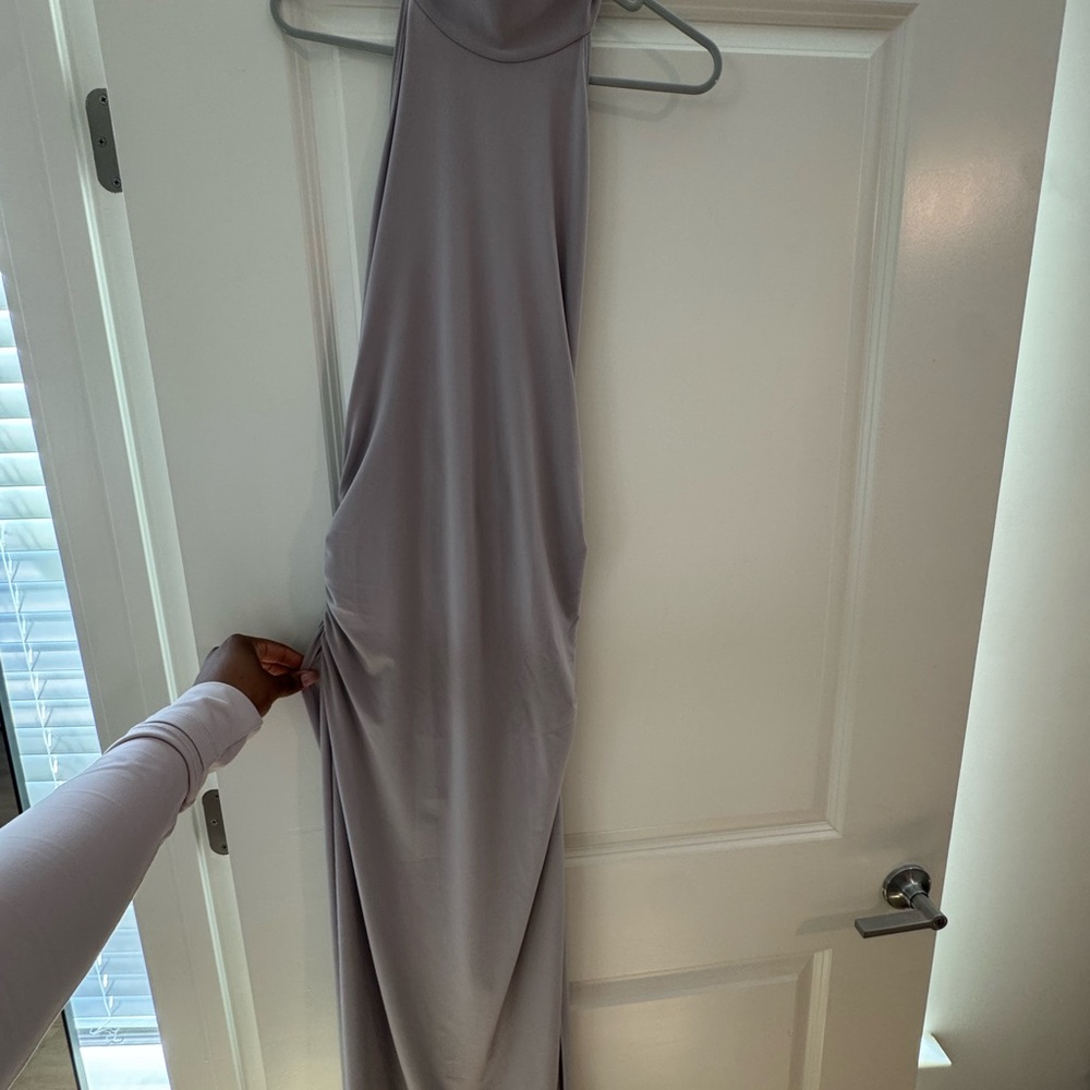 Wilfred Grey Backless Maxi Dress